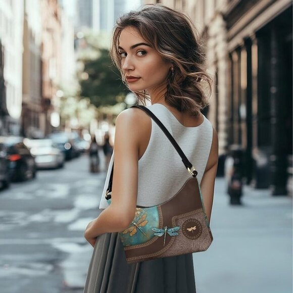 Leather Underarm Bag for Women Zipper Travel Purse Fashion Accessories - Picture 3 of 8